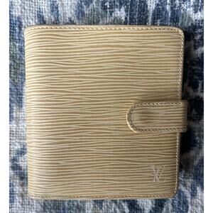Louis Vuitton Yellow Leather Bi Fold Wallet
